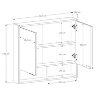 Armário de Banheiro Aéreo com Espelho e Nicho – Design Moderno e Funcionalidade Premium - imagem 3