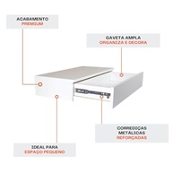 Penteadeira Escrivaninha Suspensa com Gaveta – Design Moderno para Maquiagem e Estudo - imagem 5
