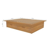 Cama de Casal com 4 Gavetas Gades Yescasa Freijó - Design Moderno e Espaço Extra - imagem 3