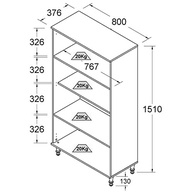 Estante Para Livros Ditália 2 Portas com Vidro - Design Moderno em Preto - imagem 3