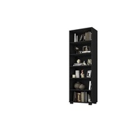 Kit com 2 Estantes para Livros Modernas | 5 Prateleiras, 188cm x 181,5cm, Design Office em Preto - imagem 5