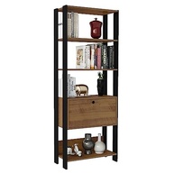 Estante Organizadora com Porta Basculante Match - Design Moderno em Pinho e Preto - imagem 5