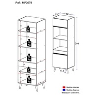 Paneleiro 2 Portas com Forno e Microondas Veneza - Design Moderno e Funcionalidade Premium - imagem 3