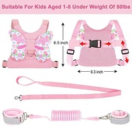 Coleira Infantil Mochila Guia de Segurança Anti-Perda com Design Fofo (Rosa) - imagem 3