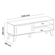 Rack para TV até 60" com Porta Basculante Lotus - Design Amêndoa e Off White | Moderno e Funcional - imagem 4