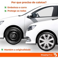 Kit 4 Calotas Sandero e Logan Aro 15 Prata - Design Grid Moderno - imagem 3