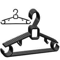 Kit 60 Cabides Adulto Preto Luxo Premium Reforçado - Alta Resistência e Design Elegante - imagem 2