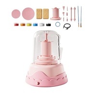 Roda de Cerâmica Elétrica para Crianças - Kit Completo de Artesanato com Design Rosa - imagem 5