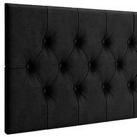 Cabeceira Capitonê para Cama Box Casal Queen 1,60m - Suede Preto com Design Moderno - imagem 5