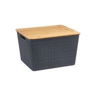 Caixa Organizadora com Tampa de Bambu 18L - Design Moderno e Multiuso - imagem 1