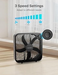 Ventilador de Caixa PELONIS 3 Velocidades PFB50A2ABB-V - Potente Circulação de Ar com Design Moderno - imagem 3