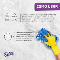 Sanol Desinfetante Líquido Pinho Lavanda 1L - Potente Desinfecção com Fragrância Agradável - imagem 5