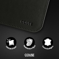 Mouse Pad Desk Pad Couse Couro Ecológico 90x40cm Premium + Porta-Copos - Elegância e Produtividade - imagem 5