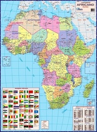 Mapa Poster África Detalhado 89x117cm: Geográfico, Turístico e Rodoviário - imagem 2