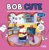 Livro de Colorir Bob Cute: Dia a Dia com Ilustrações Fofas e Adesivos Exclusivos - imagem 1
