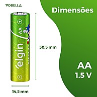 Pilha AA Elgin: Energia Duradoura para o Seu Dia! - imagem 2