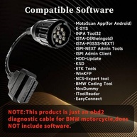 Adaptador OBD2 10 Pinos BMW: Diagnóstico Completo para Motos (1996-2016) - imagem 5