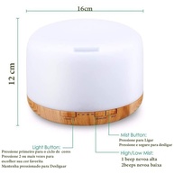 Difusor de Aromas e Umidificador de Ar Ultra-Sônico 500ml com LED Colorido e Controle Remoto - imagem 3