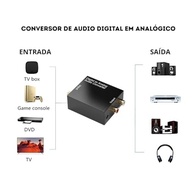 Conversor Áudio Digital para Analógico Toslink/Coaxial p/ RCA Estéreo | Kit Completo - imagem 3