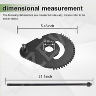Kit Eixo Direção Completo com Bucha e Engrenagem para Cortador de Grama MTD/Troy-Bilt/Craftsman - Peças de Reposição Duráveis - imagem 3