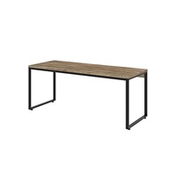 Mesa Diretor Kuadra 180x70cm - Design Industrial com Estrutura Preta e Tampo Amadeirado - imagem 2