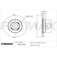 Disco de Freio Dianteiro Fremax para Nissan March e Versa (2012+) - Segurança e Performance - imagem 3