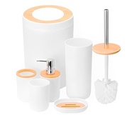 Conjunto para Banheiro Completo 6 Peças com Lixeira, Dispenser e Escova Sanitária Branco - imagem 5