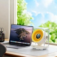 Mini Ventilador de Mesa Recarregável USB com 100 Velocidades, Display LED e Bateria 3000mAh - Silencioso e Portátil - imagem 3