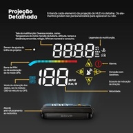 HUD Head Up Display Universal OBD2: Velocímetro Digital e Computador de Bordo Completo - imagem 4
