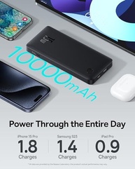 Carregador Portátil Baseus Power Bank 10000mAh: Carregamento Rápido 15W/22.5W com Display Digital - imagem 5