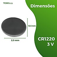 Pilhas CR1220 Elgin: Kit 10 para Seus Dispositivos - imagem 2