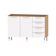 Balcão de Cozinha Ditália Aspen 2 Portas e 4 Gavetas - Organize com Estilo e Funcionalidade - imagem 2