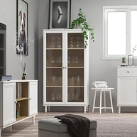 Cristaleira Estante para Livros Ditália 2 Portas com Vidro - Design Moderno em Branco - imagem 3