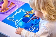 Jogo Americano em Silicone Lucas the Hippo Azul - Proteção e Diversão na Hora da Refeição - imagem 5