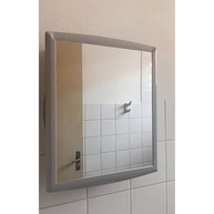 Armário para Banheiro Grande com Espelho e Nichos Divisores - Modelo Imperial Luxo Cinza Claro - imagem 3