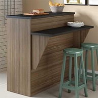 Balcão Bancada Multiuso Madeirado 106x92cm | Ideal para Cozinha, Sala e Divisória - imagem 3