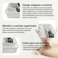 Organizador de Talheres para Gaveta com 5 Divisórias - Design Moderno e Prático - imagem 5