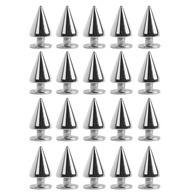 20 Pçs Rebites Cone Punk 12x11mm Prata - Estilo Rock DIY para Artesanato e Moda - imagem 1