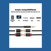 Cabo Adaptador Vention 2 RCA para P2 Profissional DJ - Conexão Impecável 30cm - imagem 3