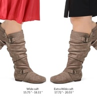mysoft Botas femininas largas na altura do joelho, cano alto, largas, com zíper lateral - imagem 3
