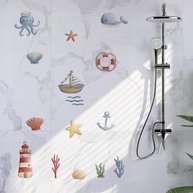 Adesivo Decorativo Fundo do Mar Infantil Lavável - Seguro e Criativo para Quarto, Piscina ou Banheiro - imagem 5