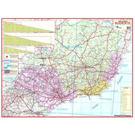Mapa Político Gigante Região Sudeste do Brasil - 117x89cm em Português - imagem 1