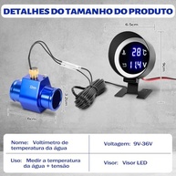 Voltimetro Digital 2 em 1: Monitore Temperatura e Tensão do seu Carro! - imagem 3