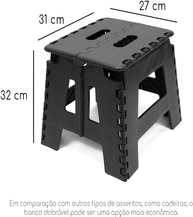 Banqueta Dobrável Ultra Portátil - Segura e Confortável para Casa, Praia e Camping - imagem 3