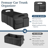 Organizador de Porta-Malas Femuar Dobrável: Grande Capacidade, Impermeável e Antiderrapante para SUV, Jeep e Sedan - imagem 4