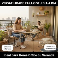 Mesa Dobrável de Camping em Alumínio – Leve, Resistente e Compacta com Bolsa | Ideal para Piqueniques, Praias e Trilhas (4 Pessoas) - imagem 5
