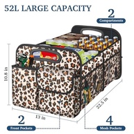 Organizador de Porta-Malas Femuar: Grande Capacidade, Dobrável e à Prova d'Água - Estampa Leopardo Elegante - imagem 3