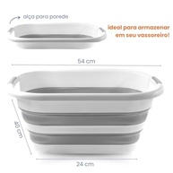 Balde Dobrável Retrátil 26L em Silicone - Flexível, Resistente e Compacto para Limpeza e Jardinagem - imagem 3
