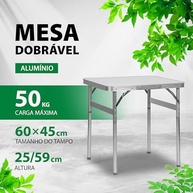 Mesa Dobrável de Alumínio com Tampo MDF 60x45cm – Leve, Prática e Versátil para Casa e Escritório - imagem 4