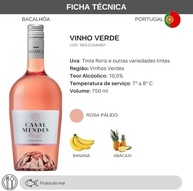 Vinho Rosé Português Casal Mendes DOC Verde 750ml - imagem 4